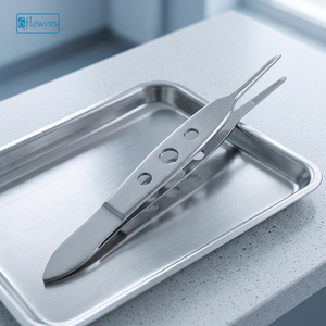 คีมผ่าตัด 6flowers Surgical Bishop Forceps ทำจากเหล็กกล้าไร้สนิม สำหรับการผ่าตัด ระดับ Class I ได้รับการรับรองมาตรฐาน CE ISO 2015 รุ่น F5-081G รับประกัน 1 ปี - Product Image 2