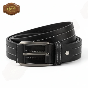 Ceinture en cuir de buffle premium pour homme avec boucle à ardillon en alliage – Ceinture décontractée de 3,5 cm, vente en gros d'usine - Product Image 3