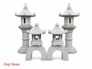 Farol de Jardín Japonés Doji Stone de 45 cm, Escultura de Luz Zen para Estanques Exteriores, Diseño de Piedra Duradera - Product Image 3