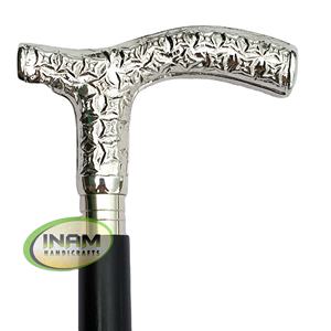 Bâton de marche en bois design avec poignée de derby en laiton à la mode/Cannes de marche en bois avec poignée de derby en laiton - Product Image 1