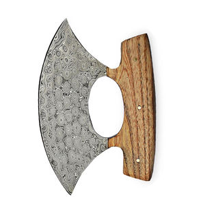 Sac de livraison de pizzas en acier Damas fait main, couteaux de qualité industrielle, pierre à pizza, manche en bois, étui en cuir, réglable - Product Image 4