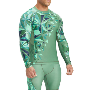 Customized Color Long Sleeve Rash Guard for Men Polyester Training Rashguard Customized Design Sports Rash Guard - Product Image 6