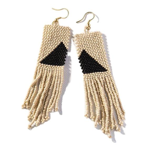 ต่างหูห้อยประดับลูกปัดปักมือ งานปักลูกปัดเต็มชิ้นโดย MD HANDICRAFTS - Product Image 5