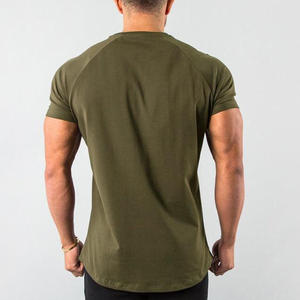 Camiseta de Cuello Redondo para Hombre, Color Verde Oliva, Corte Ajustado, Manga Corta, Color Sólido, Estilo Casual, Corte Regular, de Shahas International - Product Image 4
