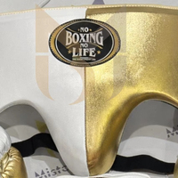 Ensemble de sparring de boxe personnalisé « No Boxing No Life » – Kit de sparring de boxe professionnel en cuir de haute qualité avec gants, protège-tête et protège-guêtres