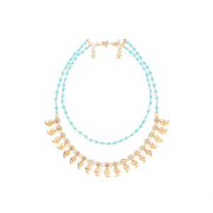 Fashion Alloy Gold Plated Oxidized Polish Body Chain with Plant Pattern - Product Image 1