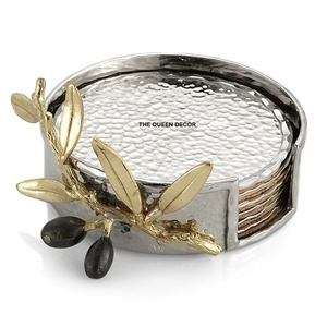 Metal Drink Coasters New Design Coffee Mug Coaster Golden Luxury Teahouse Decoration Non Slip <b>Cup</b> <b>Mat</b> - Product Image 5