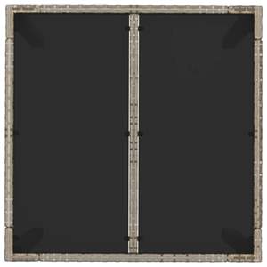 โต๊ะกลางแจ้งสีเทาพร้อมท็อปกระจก เฟอร์นิเจอร์สวนสวยหรู - Product Image 5