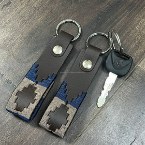 Stylish Handmade Western Leather Keychains Colorful Woven Embroidery Durable Car <b>Key</b> Holder Genuine Leather Fashion <b>Key</b> clip - Product Image 6
