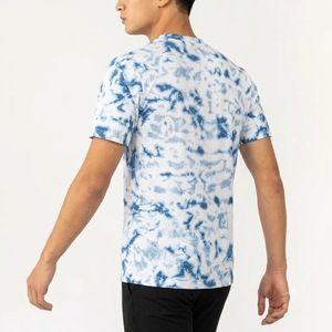 เสื้อยืดคอกลมแขนสั้นผ้าฝ้าย 180 กรัม พิมพ์ลายโลโก้ตามสั่งสำหรับผู้ชาย ทรงปกติ แห้งเร็ว ระบายอากาศดี สีน้ำเงินขาว สไตล์ลำลอง - Product Image 3
