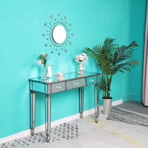 Consolle con Specchio e Tre Cassetti FCH, Elegante Design per Tavolo da Trucco - Product Image 1