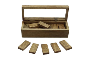 Best Quality FAIZA CRAFT Classic Square Wood Jewelry <b>Box</b> Engraving Single Tier Foldable Design for Living Room Use-Direct - Product Image 5