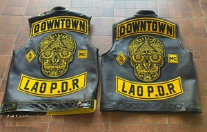 เสื้อกั๊กหนังสองสีสไตล์ไบค์เกอร์ - Product Image 6