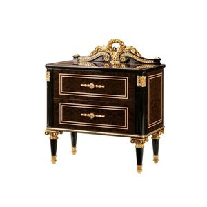 Ensemble de chambre à coucher de luxe classique Beverly Hills avec lit en acajou sculpté pour hôtel et villa – Garantie incluse - Product Image 5