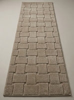 Modern Beige Area Rug Geometric Pile Carpet Floor Mat for Living Room Hallway Bedroom