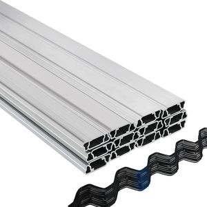Canale a U in filo a molla rivestito in PE da 6,56 piedi per serre, confezione da 40 rotoli di pellicola in plastica con blocco a molla in alluminio - Product Image 1