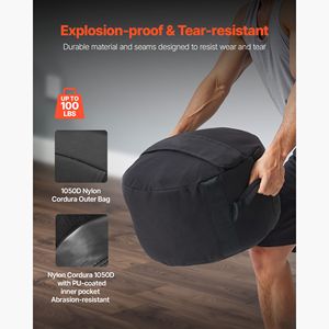 Sacco da Allenamento in PVC Resistente con Peso di 45 kg/100 Libbre, Borsa per Fitness e Cross Training, Sacchi Ponderati da 20 kg con Maniglie - Product Image 2