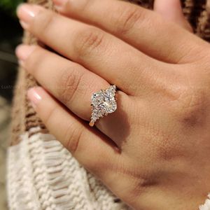 Anillo de compromiso de diamante ovalado de platino 950 con engaste catedral de 1.00 a 3.00 CT, joyería fina, regalo nupcial para dama - Product Image 3