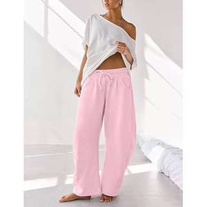 Women Regular Straight Fit Summer Vintage Casual Jogger Sweatpants with Adjustable Waist 100% Cotton Windproof & Quick Dry - Product Image 5