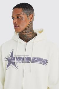 Wholesale Men's Acid Wash Streetwear Casual Full Zip-up Fleece Hoodies Plain Dyed 100% Cotton Breathable Custom Printed Winter - Product Image 2