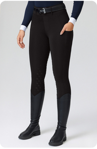 Pantalon d'équitation personnalisé OEM/ODM respirant, séchage rapide, anti-transpiration, unisexe, taille mi-haute élastique en silicone, braguette zippée, antidérapant - Product Image 2