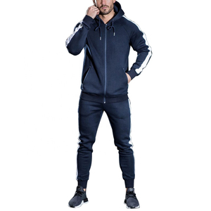 Nouvel ensemble de survêtement coupe-vent en coton imprimé avec capuche et fermeture éclair pour homme, personnalisable, respirant et uni pour l'hiver - Product Image 1