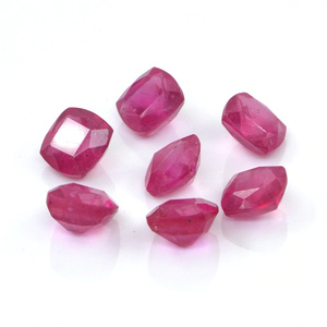 Natural Bangkok Ruby Calibrated 6mm <b>Cushion</b>, Natural Loose Faceted Ruby Gemstone For Jewelry Making Ready To Use - Product Image 5