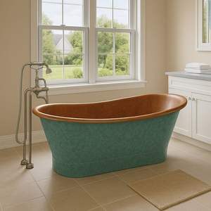 Bañera de Cobre de Lujo, Tipo Hotel, Independiente, de Metal Sólido, para Villa, Spa y Baños Premium - Product Image 1