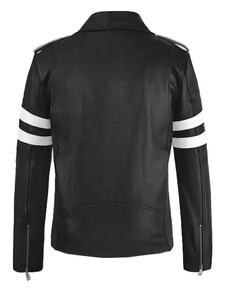 เสื้อแจ็คเก็ตหนังผู้ชายสไตล์คาเฟ่เรเซอร์ - Product Image 2