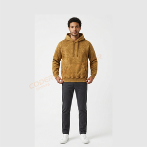 Sudadera con Capucha Bordada y Estampada para Hombre, 100% Algodón, Estilo Urbano Vintage, Efecto Desgastado, Personalizable, Otoño - Product Image 2