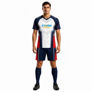 Ensemble de maillots de football pour équipe de club, pour l'entraînement et les matchs de football, 100% polyester, léger, antibactérien, kit de football pour hommes - Product Image 2