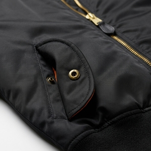 Flight Bomber <b>Jacket</b> Greek Wear Sorority Products Lightweight Full Zip Ribbed Collar Casual Outerwear - Product Image 5