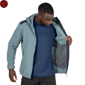 Men's Hooded Fleece <b>Jacket</b> Zip Up <b>Sherpa</b> <b>Sherpa</b> <b>Lined</b> Outerwear Breathable Windproof Winter Wear Mens Polar Fleece - Product Image 1