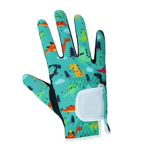 Gants d'extérieur pour enfants à imprimé dinosaure avec paume antidérapante et fermeture à boucle pour les mains - Product Image 2