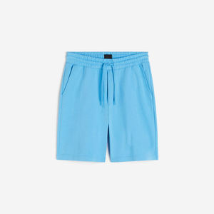 Shorts pour hommes de couleur bleu ciel uni, coupe élégante, avec cordon de serrage, tissu léger, coupe régulière, OEM ODM - Product Image 2