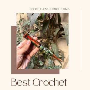 Ganchos de Crochet Hechos a Mano de Madera y Resina en Colores Variados |   Agujas de Crochet de Tamaño Personalizado |   Herramientas de Tejer de Ganchillo Ergonómicas y Coloridas - Product Image 2