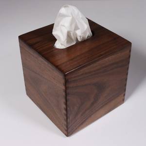 Caja de pañuelos de madera hecha a mano, diseño moderno, duradera, con base y resorte, soporte decorativo de almacenamiento. - Product Image 5