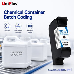 ตลับหมึกอิงค์เจ็ท Uniplus ขนาดครึ่งนิ้ว สำหรับการพิมพ์รหัสบนภาชนะบรรจุสารเคมี ใช้งานร่วมกับตลับหมึก TIJ รุ่น 2580 2590 - Product Image 1