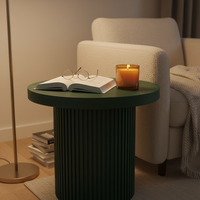 Table basse moderne, table d'appoint design, une seule jambe, couleur brun clair, luxe, durable, en bois d'hévéa, meubles de salon, meubles de maison
