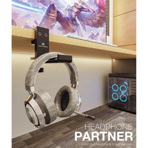 New Foldable Aluminum Headphone <b>Stand</b> Hanger Desk Space-Saving Universal Mount for <b>Headset</b> Soundbar Universal Fit for Fi Devices - Product Image 2