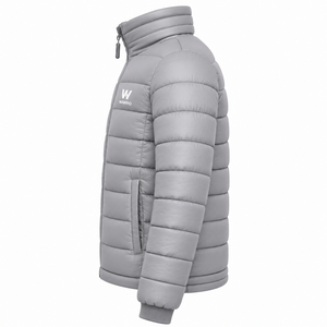 WARPRO INDUSTRY Men's Winter Puffer <b>Jacket</b> Premium <b>Canvas</b> Fabric Hooded Stand Collar Full Zip Windproof Breathable Streetwear - Product Image 1