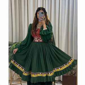 Vestidos Afganos Kuchi Vintage Bordados a Mano para Mujer, Ropa Femenina con MOQ Bajo, Vestidos de Fiesta Modernos para Mujer, Vestidos de Novia - Product Image 4