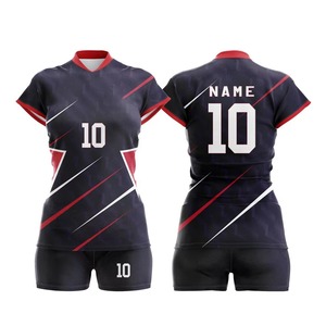 ชุดวอลเลย์บอลชาย คุณภาพพรีเมียม เสื้อทีมและกางเกงขาสั้น ชุดกีฬา สวมใส่สบาย รับสั่งทำสีและไซส์ตามต้องการ ชุดยูนิฟอร์มแบบ OEM - Product Image 1