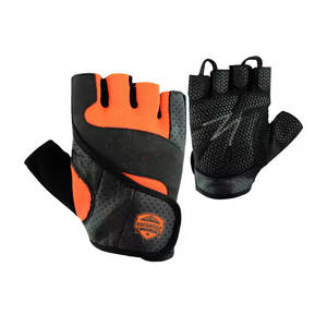 Gants de musculation en cuir à demi-doigts avec logo personnalisé pour hommes - Respirants et antidérapants pour la salle de sport - Product Image 1