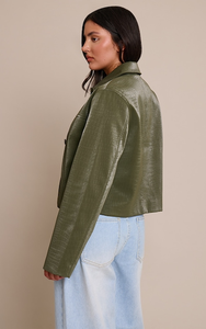 เสื้อแจ็คเก็ตหนังวัวสำหรับผู้หญิง ดีไซน์ใหม่ ฤดูหนาว ระบายอากาศได้ดี ถักคุณภาพสูง - Product Image 5