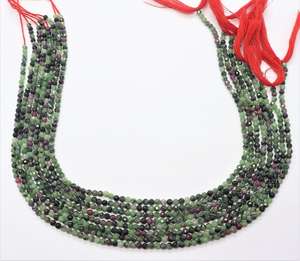 AAA Natural <b>Ruby</b> Zoisite 3mm Micro Faceted Rondelle Beads 13 Inch Strand Semi Precious Gemstone Loose Beads for Jewelry Making - Product Image 1