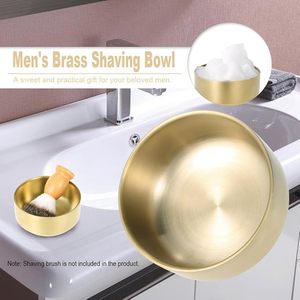 Tazón de afeitar de latón hecho a mano con soporte de madera para brocha de afeitar, tazón para espuma de afeitar húmedo para aseo tradicional y cuidado de la barba - Product Image 6