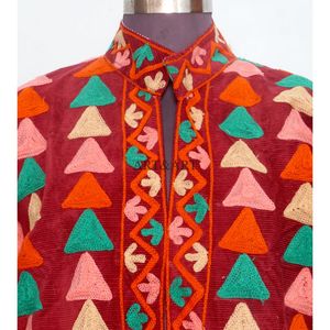 Chaqueta Acolchada de Algodón 100% Hecha a Mano con Bordado Cotrise para Mujer, Transpirable, Ecológica, con Botones, Gruesa, Tendencia Otoño-Invierno - Product Image 2