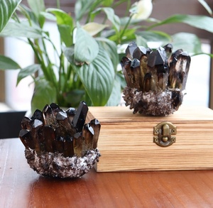 Natural Smoky Quartz <b>Crystal</b> <b>Cluster</b> Polished Stone For Home Decoration Feng Shui Gemstone Decor - Product Image 6