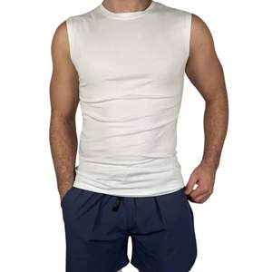 Custom Wholesale High Quality Mens Quick Dry Compression Tank Top Elastic Fitness Sports Vest <b>Undershirt</b> - Product Image 1